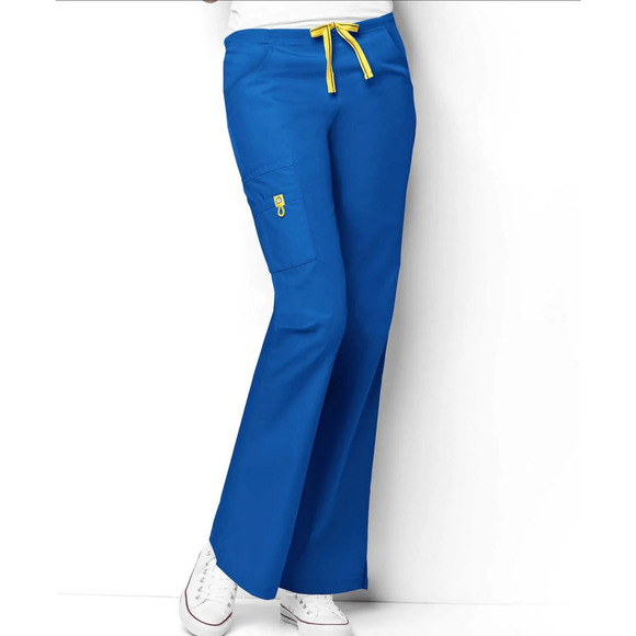 Spread Good Cheer Wonderwink Size 3X Petite Romeo Scrub Pants Royal Blue 5026 - Picture 1 of 5